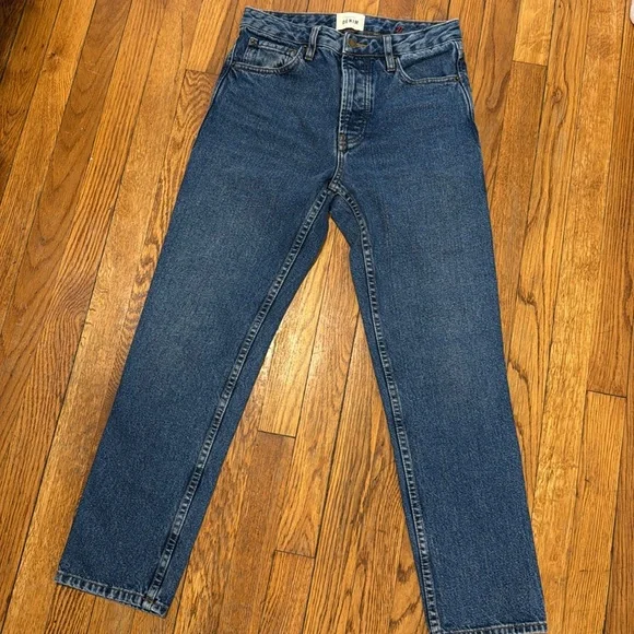 Sezane Blue Straight Leg Jeans - Picture 2 of 8